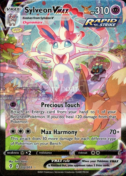 212/203 Sylveon Vmax Alternate Art Secret Rare Evolving Skies Single Card