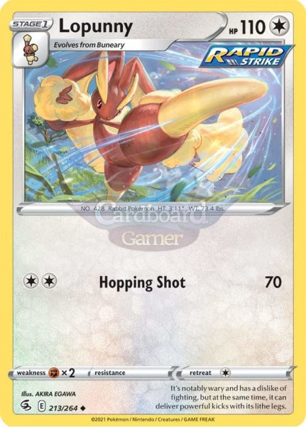 213/264 Lopunny Uncommon Fusion Strike Single Card