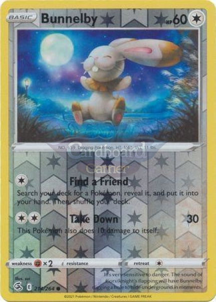 214/264 Bunnelby Common Reverse Holo Fusion Strike Single Card