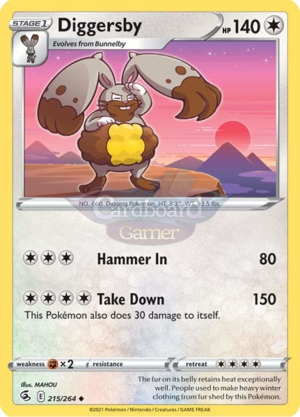 215/264 Diggersby Uncommon Fusion Strike Single Card