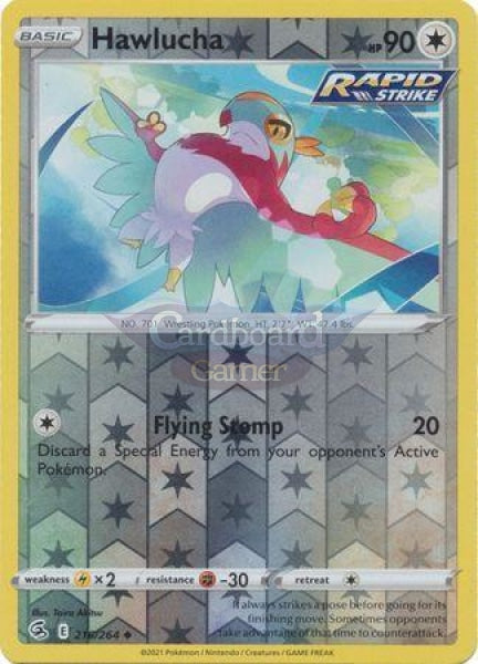 216/264 Hawlucha Uncommon Reverse Holo Fusion Strike Single Card