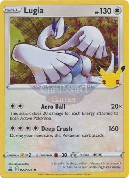 22/25 Lugia Holo Rare Celebrations Single Card