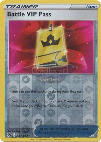 225/264 Battle Vip Pass Uncommon Reverse Holo Fusion Strike Single Card