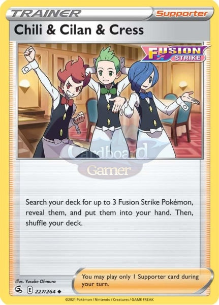 227/264 Chili & Cilan Cress Uncommon Fusion Strike Single Card