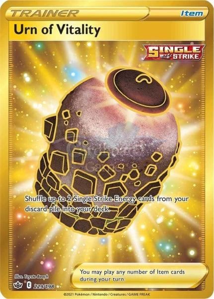 229/198 Urn Of Vitality Secret Rare Chilling Reign Single Card