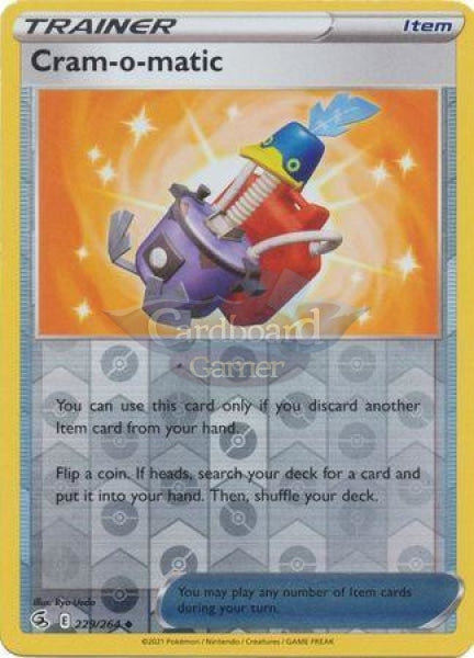 229/264 Cram-O-Matic Uncommon Reverse Holo Fusion Strike Single Card