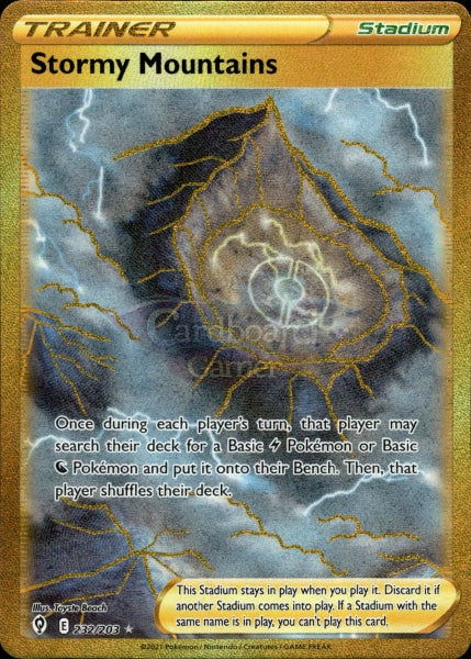 232/203 Stormy Mountains Secret Rare Evolving Skies Single Card