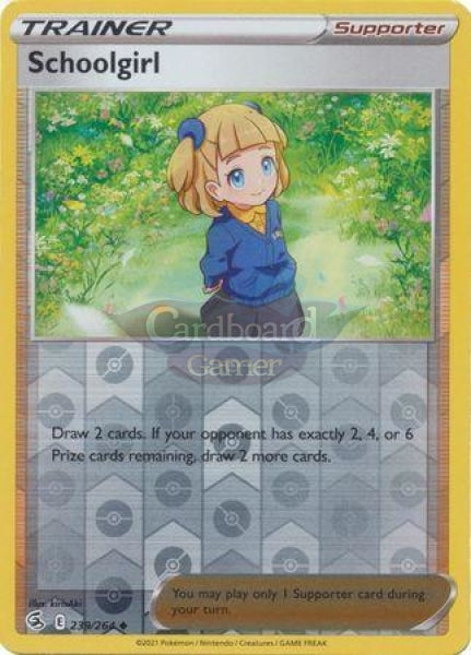 239/264 Schoolgirl Uncommon Reverse Holo Fusion Strike Single Card