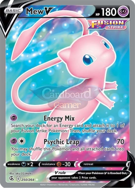 250/264 Mew V Full Art Fusion Strike Single Card