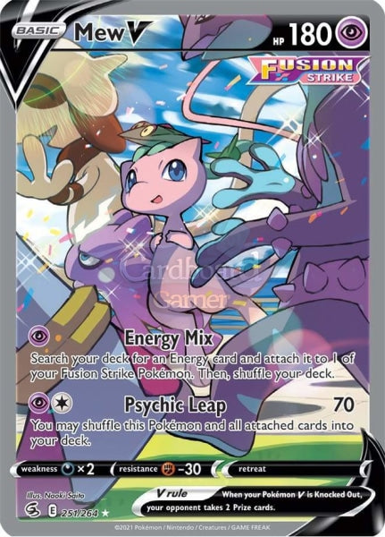 251/264 Mew V Alternate Art Fusion Strike Single Card