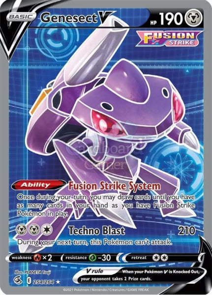 254/264 Genesect V Full Art Fusion Strike Single Card