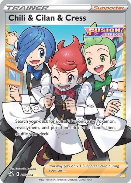 258/264 Chili & Cilan Cress Full Art Fusion Strike Single Card