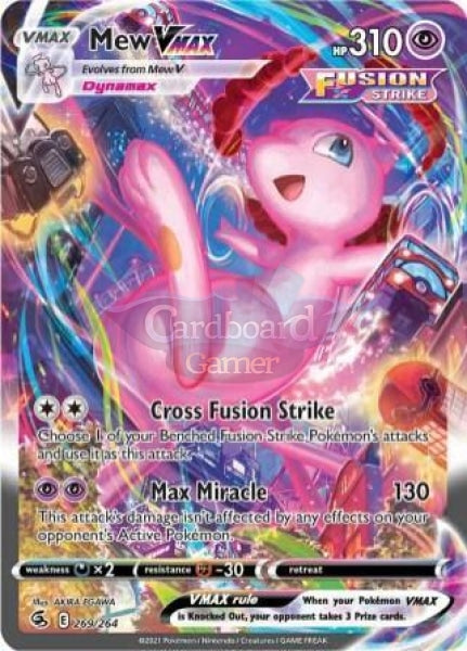 269/264 Mew Vmax Alternate Art Secret Rare Fusion Strike Single Card