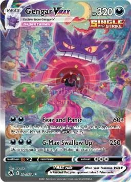 271/264 Gengar Vmax Alternate Art Secret Rare Fusion Strike Single Card