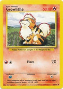 28/102 Growlithe Uncommon Base Set Unlimited