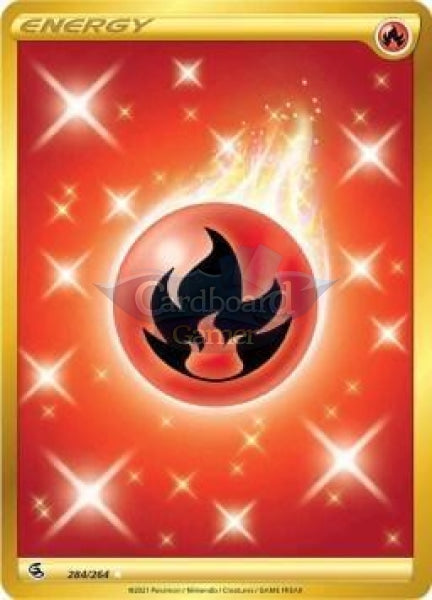 284/264 Fire Energy Secret Rare Fusion Strike Single Card