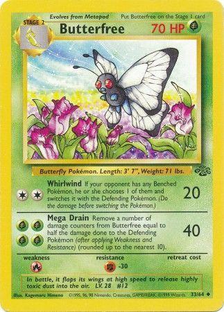 33/64 Butterfree Uncommon Jungle Set Unlimited