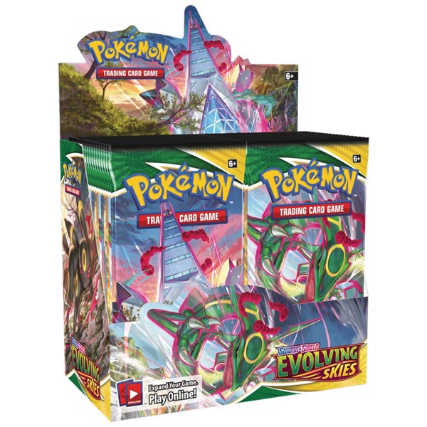 Pokemon TCG Sword and Shield Evolving Skies Booster Box Incl 36 Booster Packs