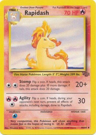 44/64 Rapidash Uncommon Jungle Set Unlimited