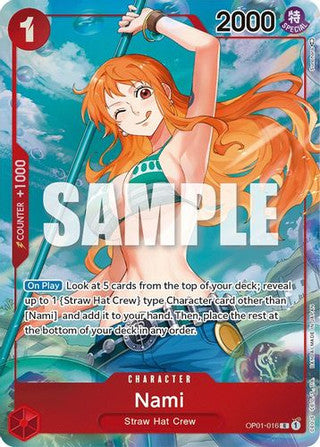 OP01-016 Nami Rare Alternate Art