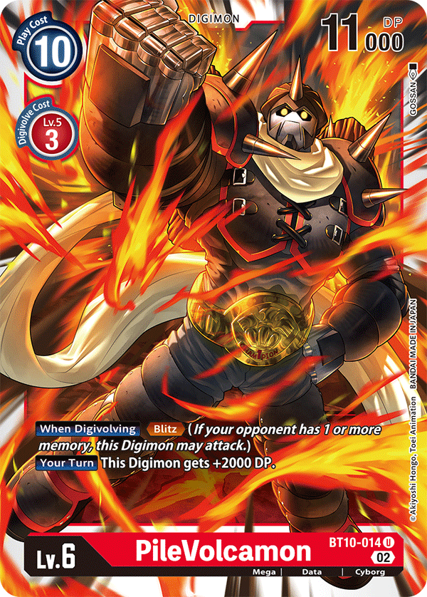 BT10-014 PileVolcamon Uncommon