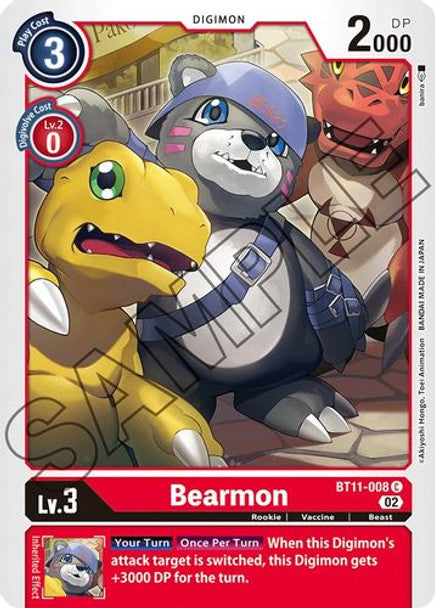 BT11-008 Bearmon Common Holo Foil