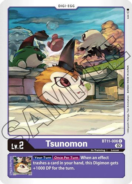 BT11-006 Tsunomon Common Holo Foil