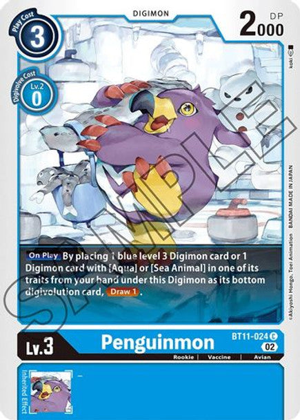 BT11-024 Penguinmon Common Holo Foil