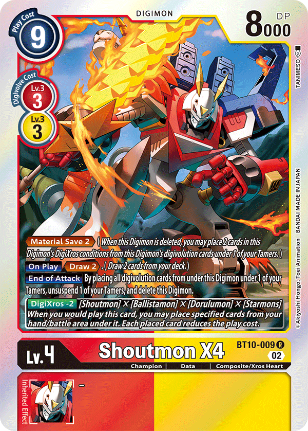 BT10-009 Shoutmon X4 Rare