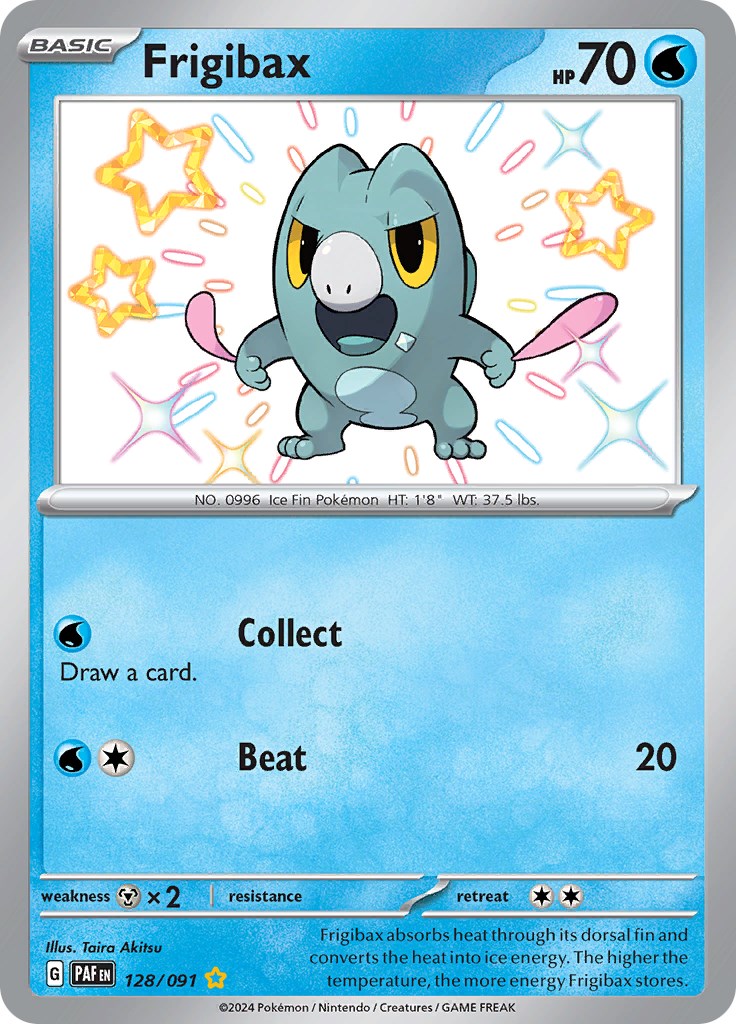 128/091 Frigibax Shiny Rare Paldean Fates