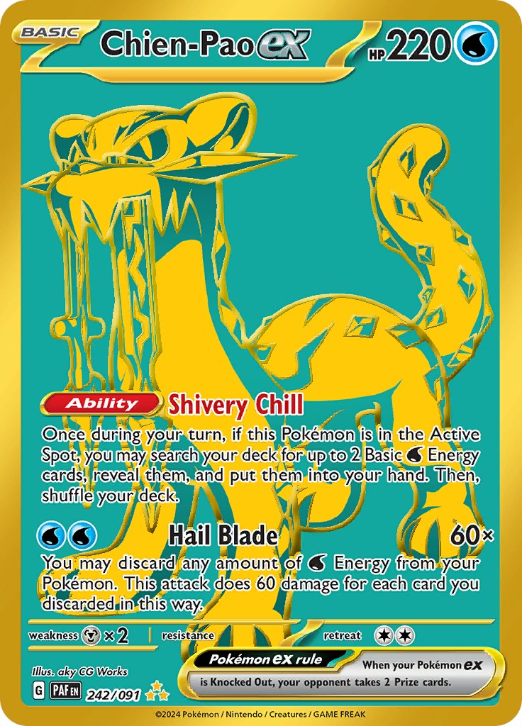 242/091 Chien-Pao EX Hyper Rare Paldean Fates