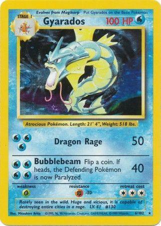 6/102 Gyarados Holo Rare Base Set Unlimited