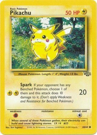 60/64 Pikachu Common Jungle Set Unlimited