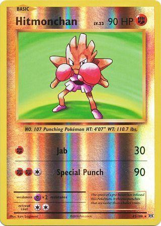 62/108 Hitmonchan Rare Reverse Holo XY Evolutions