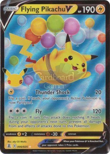 6/25 Flying Pikachu V Ultra Rare Celebrations Single Card