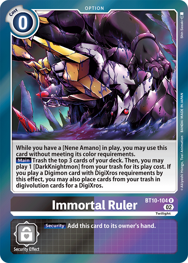 BT10-104 Immortal Ruler Rare