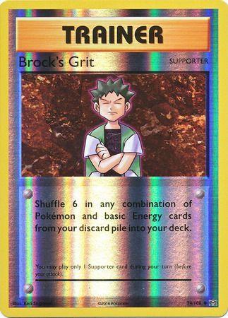 74/108 Brock's Grit Uncommon Trainer XY Evolutions