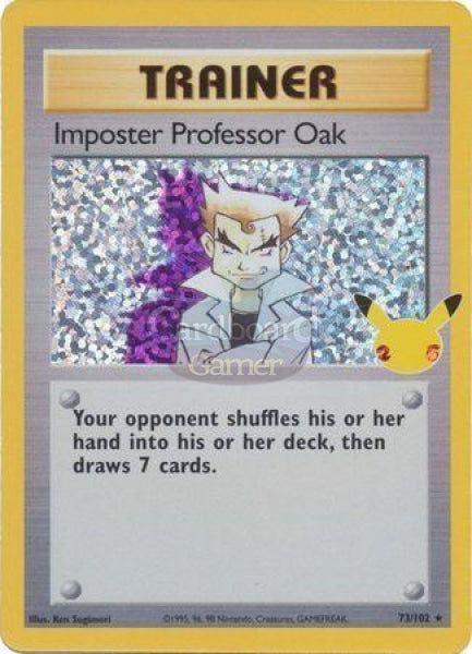 73/102 Imposter Professor Oak Holo Rare Celebrations Classic Collection Single Card