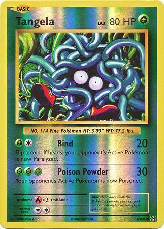 8/108 Tangela Common Reverse Holo XY Evolutions