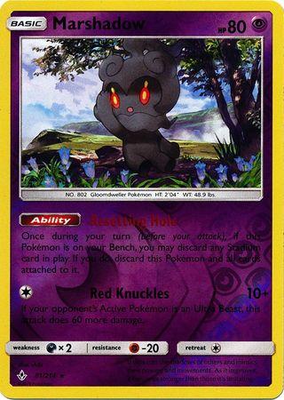 81/214 Marshadow Holo Rare Reverse Holo Unbroken Bonds