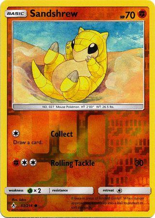 83/214 Sandshrew Common Reverse Holo Unbroken Bonds