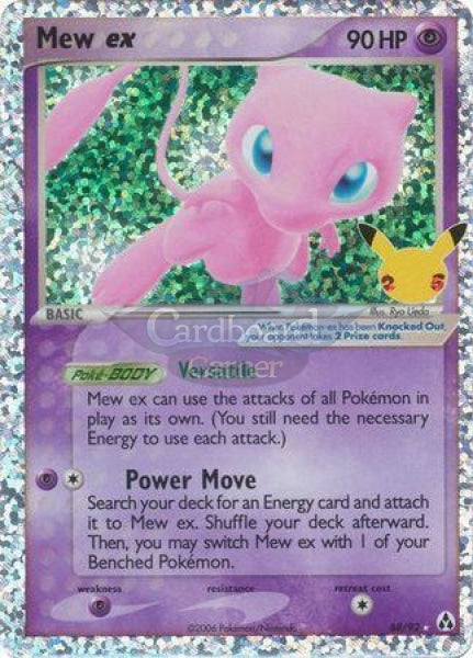 88/92 Mew Ex Ultra Rare Celebrations Classic Collection Single Card