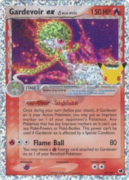 93/101 Gardevoir Ex Ultra Rare Celebrations Classic Collection Single Card