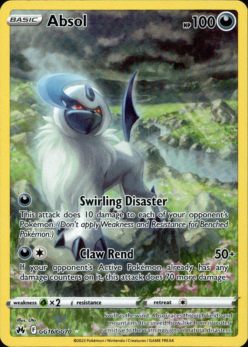 GG16/GG70 Absol Holo Rare Crown Zenith