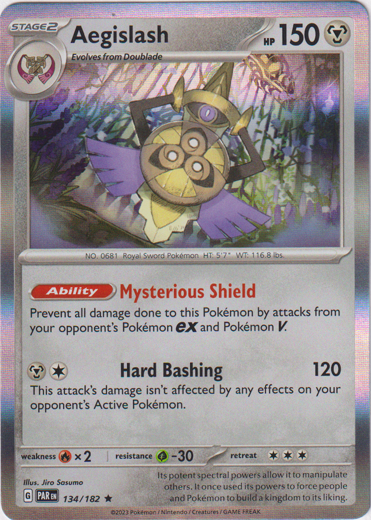 134/182 Aegislash Holo Rare Paradox Rift