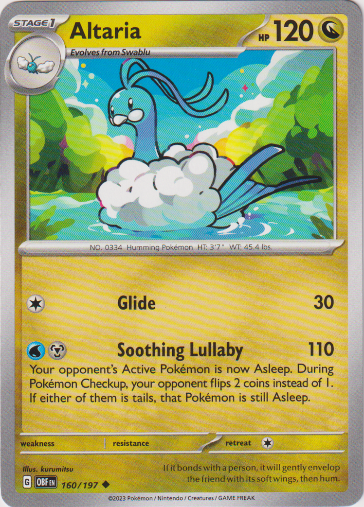 160/197 Altaria Uncommon Obsidian Flames