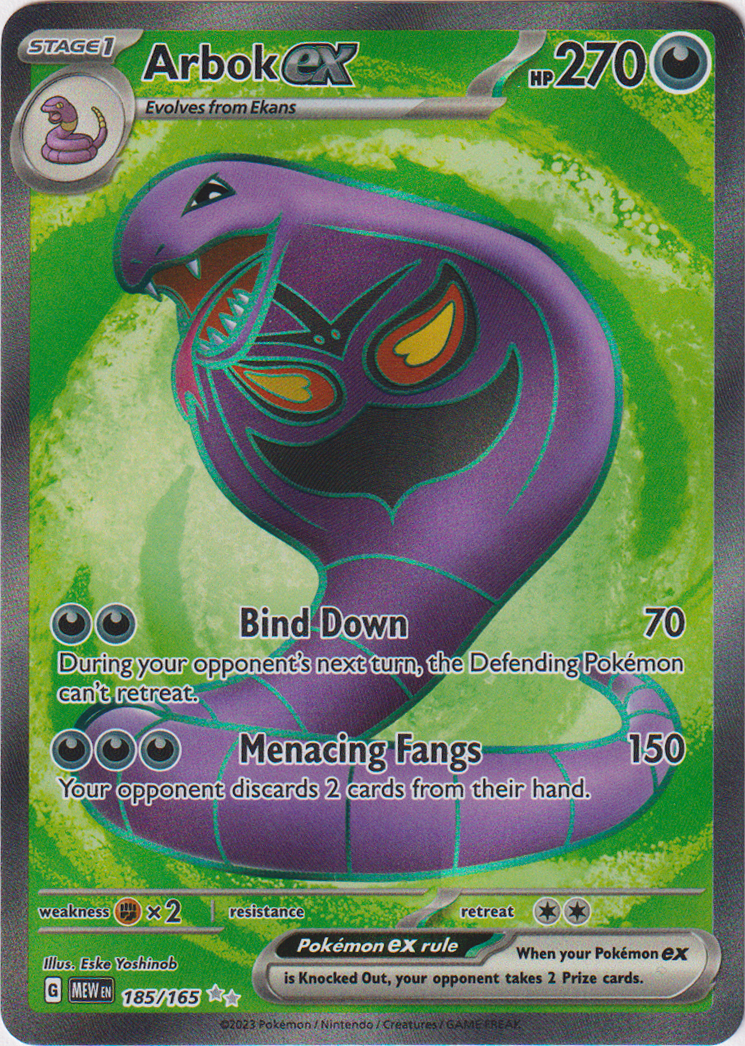 185/165 Arbok EX Ultra Rare Scarlet & Violet 151