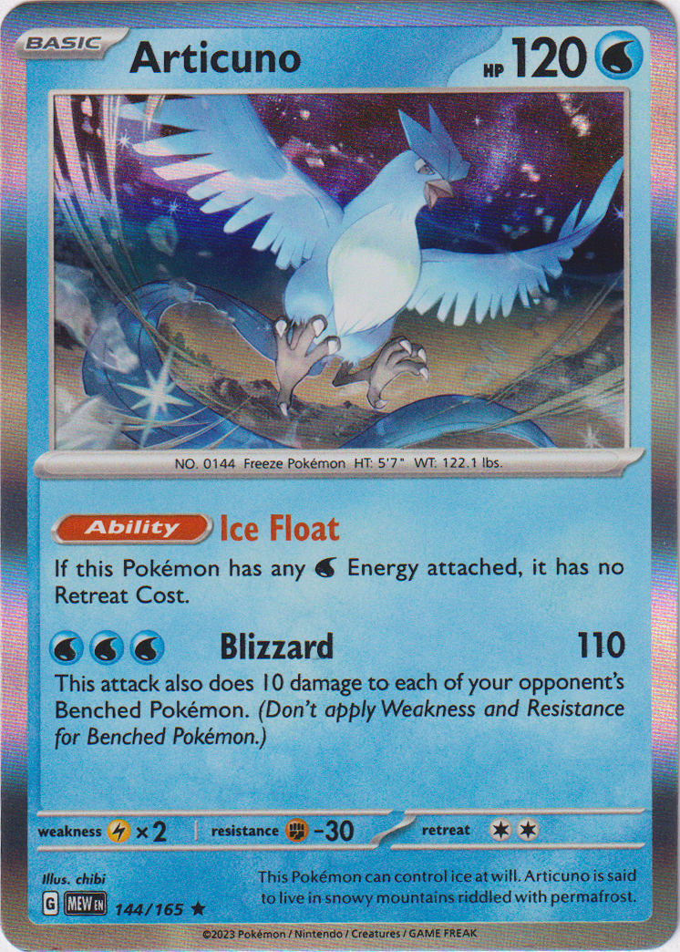 144/165 Articuno Holo Rare Scarlet & Violet 151