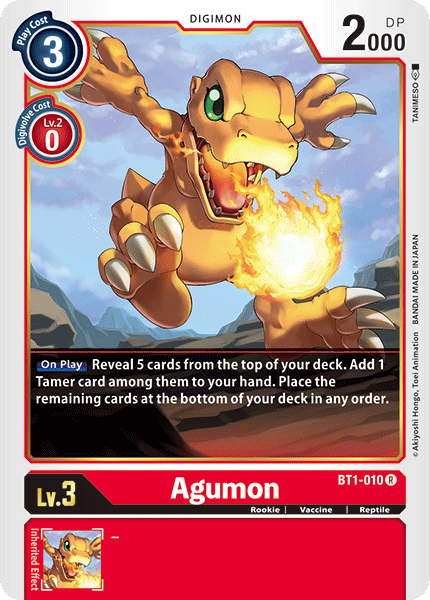 BT1-010 Agumon Rare RB01 Reprint