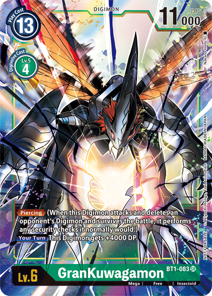 BT1-083 GranKuwagamon Alt Art Super Rare